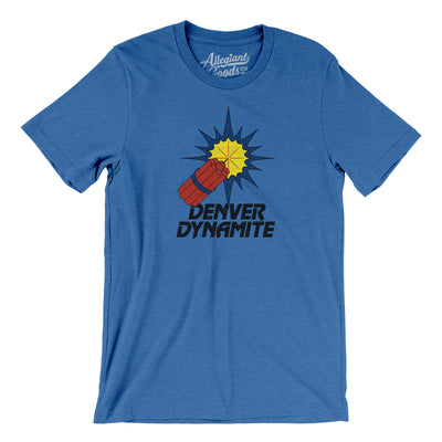 Denver Dynamite Arena Football Men/Unisex T-Shirt-Heather True Royal-Allegiant Goods Co. Vintage Sports Apparel