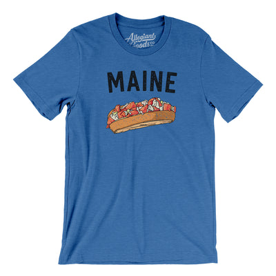 Maine Lobster Roll Men/Unisex T-Shirt-Heather True Royal-Allegiant Goods Co. Vintage Sports Apparel
