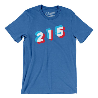 Philadelphia 215 Area Code Men/Unisex T-Shirt-Allegiant Goods Co. Vintage Sports Apparel