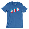 Philadelphia 215 Area Code Men/Unisex T-Shirt-Heather True Royal-Allegiant Goods Co. Vintage Sports Apparel