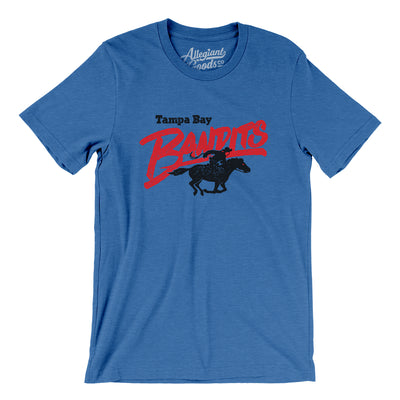 Tampa Bay Bandits Football Men/Unisex T-Shirt-Heather True Royal-Allegiant Goods Co. Vintage Sports Apparel