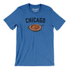 Chicago Style Deep Dish Pizza Men/Unisex T-Shirt-Heather True Royal-Allegiant Goods Co. Vintage Sports Apparel