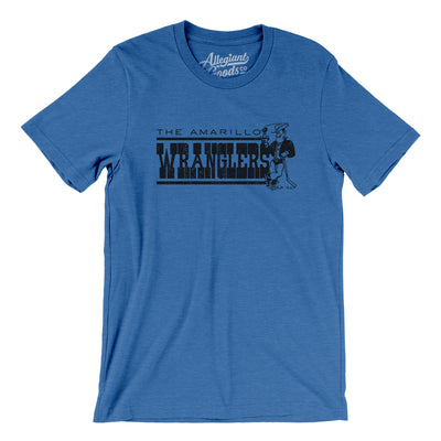 Amarillo Wranglers Hockey Men/Unisex T-Shirt-Heather True Royal-Allegiant Goods Co. Vintage Sports Apparel