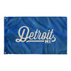 Detroit Michigan Wall Flag (Royal Blue & Off-White)-Wall Flag - 36"x60"-Allegiant Goods Co. Vintage Sports Apparel