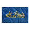 St. Louis Missouri Wall Flag (Royal Blue & Yellow)-Wall Flag - 36"x60"-Allegiant Goods Co. Vintage Sports Apparel