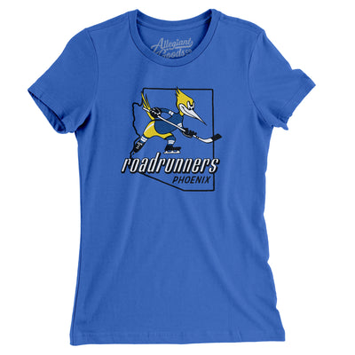 Phoenix Roadrunners Hockey Women's T-Shirt-True Royal-Allegiant Goods Co. Vintage Sports Apparel