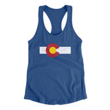 Colorado State Flag Women's Racerback Tank-Allegiant Goods Co. Vintage Sports Apparel
