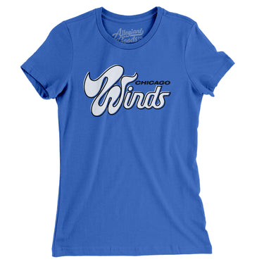 Chicago Winds Football Women's T-Shirt-Allegiant Goods Co. Vintage Sports Apparel