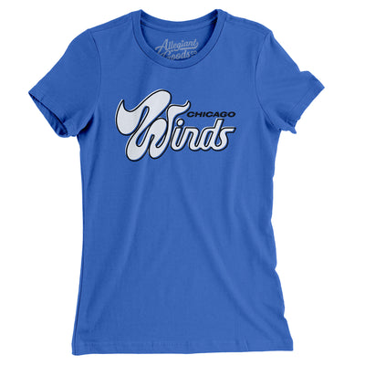 Chicago Winds Football Women's T-Shirt-True Royal-Allegiant Goods Co. Vintage Sports Apparel