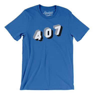 Orlando 407 Area Code Men/Unisex T-Shirt-Allegiant Goods Co. Vintage Sports Apparel