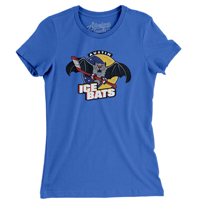 Austin Ice Bats Hockey Women's T-Shirt-True Royal-Allegiant Goods Co. Vintage Sports Apparel