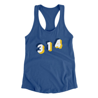 St. Louis 314 Area Code Women's Racerback Tank-Allegiant Goods Co. Vintage Sports Apparel