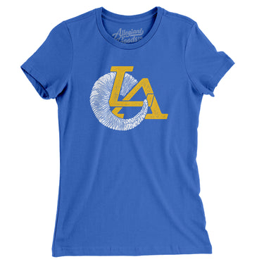 LA Ram Horn Women's T-Shirt-Allegiant Goods Co. Vintage Sports Apparel