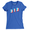 Chicago 312 Area Code Women's T-Shirt-True Royal-Allegiant Goods Co. Vintage Sports Apparel