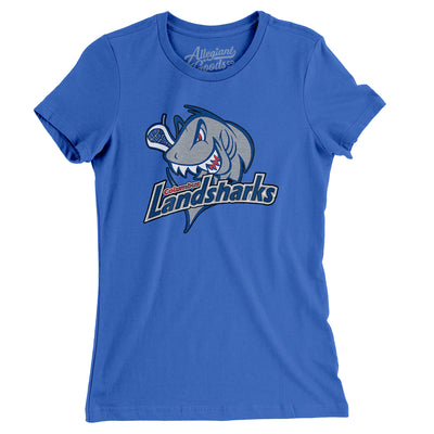 Columbus Landsharks Lacrosse Women's T-Shirt-True Royal-Allegiant Goods Co. Vintage Sports Apparel