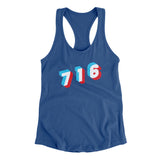 Buffalo 716 Area Code Women's Racerback Tank-Allegiant Goods Co. Vintage Sports Apparel