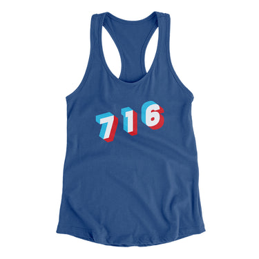 Buffalo 716 Area Code Women's Racerback Tank-Allegiant Goods Co. Vintage Sports Apparel