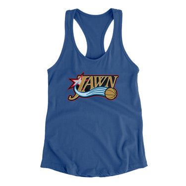 Basketball Jawn Women's Racerback Tank-Royal-Allegiant Goods Co. Vintage Sports Apparel