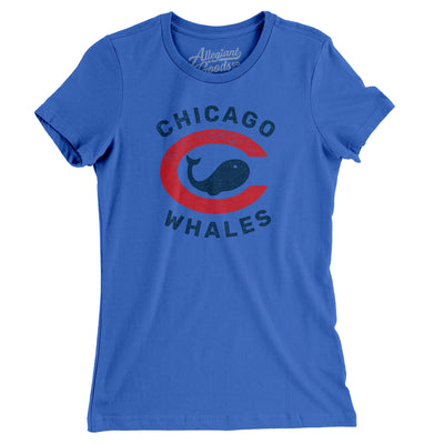 Chicago Whales Baseball Women's T-Shirt-True Royal-Allegiant Goods Co. Vintage Sports Apparel
