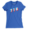 Buffalo 716 Area Code Women's T-Shirt-True Royal-Allegiant Goods Co. Vintage Sports Apparel