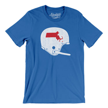 Massachusetts Vintage Football Helmet Men/Unisex T-Shirt-Allegiant Goods Co. Vintage Sports Apparel