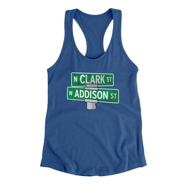 Addison & Clark Street Chicago Women's Racerback Tank-Allegiant Goods Co. Vintage Sports Apparel