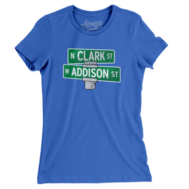 Addison & Clark Street Chicago Women's T-Shirt-Allegiant Goods Co. Vintage Sports Apparel