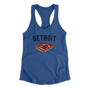 Detroit Style Pan Pizza Women's Racerback Tank-Allegiant Goods Co. Vintage Sports Apparel