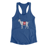 #12 GOAT Women's Racerback Tank-Allegiant Goods Co. Vintage Sports Apparel