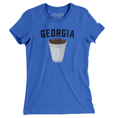 Georgia Boiled Peanuts Women's T-Shirt-True Royal-Allegiant Goods Co. Vintage Sports Apparel
