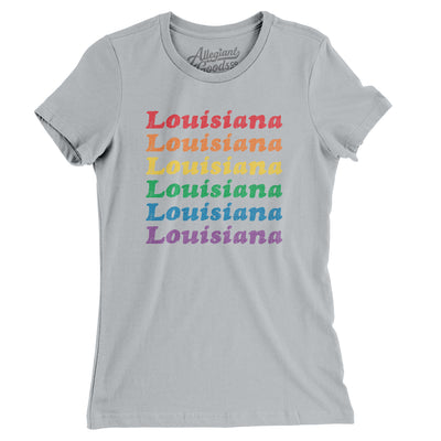 Louisiana Pride Women's T-Shirt-Silver-Allegiant Goods Co. Vintage Sports Apparel