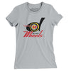 Detroit Wheels Football Women's T-Shirt-Silver-Allegiant Goods Co. Vintage Sports Apparel