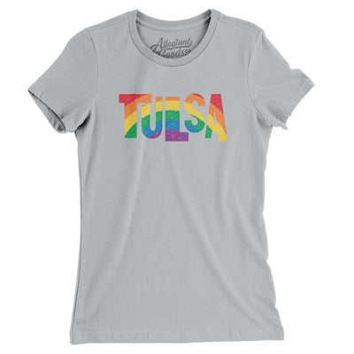 Tulsa Oklahoma Pride Women's T-Shirt-Silver-Allegiant Goods Co. Vintage Sports Apparel