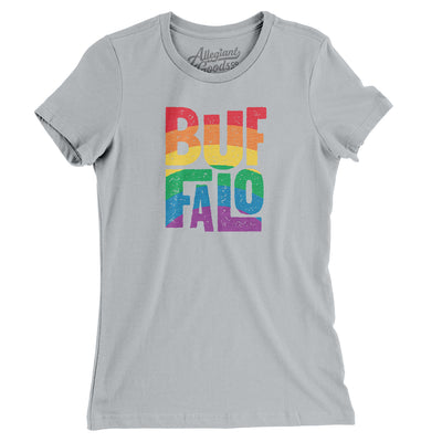 Buffalo New York Pride Women's T-Shirt-Silver-Allegiant Goods Co. Vintage Sports Apparel