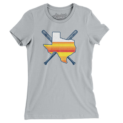 Houston Baseball Women's T-Shirt-Silver-Allegiant Goods Co. Vintage Sports Apparel