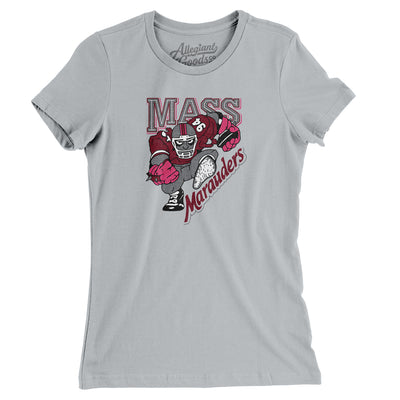 Massachusetts Marauders Arena Football Women's T-Shirt-Silver-Allegiant Goods Co. Vintage Sports Apparel