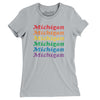 Michigan Pride Women's T-Shirt-Silver-Allegiant Goods Co. Vintage Sports Apparel