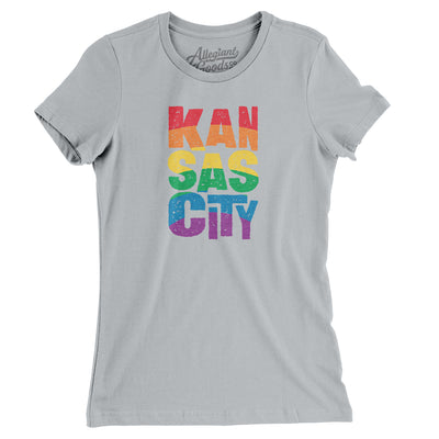 Kansas City Pride Women's T-Shirt-Silver-Allegiant Goods Co. Vintage Sports Apparel