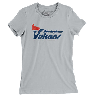Birmingham Vulcans Football Women's T-Shirt-Silver-Allegiant Goods Co. Vintage Sports Apparel