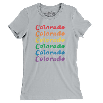 Colorado Pride Women's T-Shirt-Silver-Allegiant Goods Co. Vintage Sports Apparel