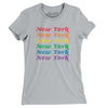 New York Pride Women's T-Shirt-Silver-Allegiant Goods Co. Vintage Sports Apparel