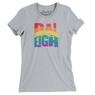 Raleigh North Carolina Pride Women's T-Shirt-Silver-Allegiant Goods Co. Vintage Sports Apparel