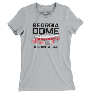 Georgia Dome Women's T-Shirt-Silver-Allegiant Goods Co. Vintage Sports Apparel