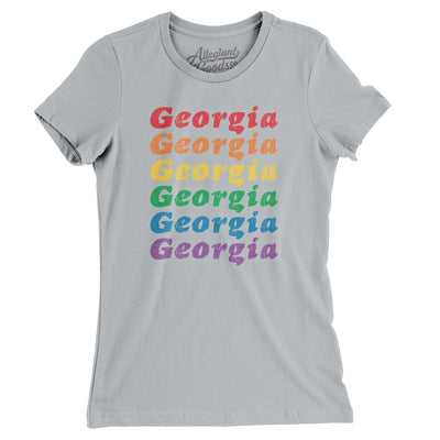 Georgia Pride Women's T-Shirt-Silver-Allegiant Goods Co. Vintage Sports Apparel