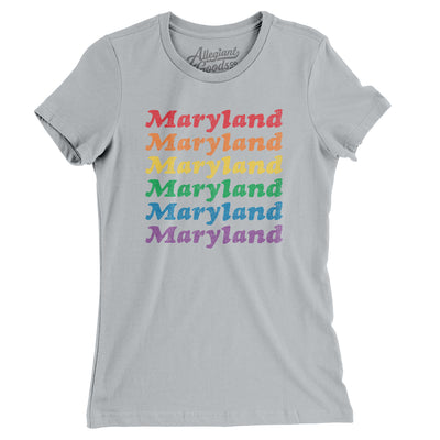 Maryland Pride Women's T-Shirt-Silver-Allegiant Goods Co. Vintage Sports Apparel