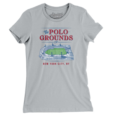 Polo Grounds Stadium Women's T-Shirt-Silver-Allegiant Goods Co. Vintage Sports Apparel