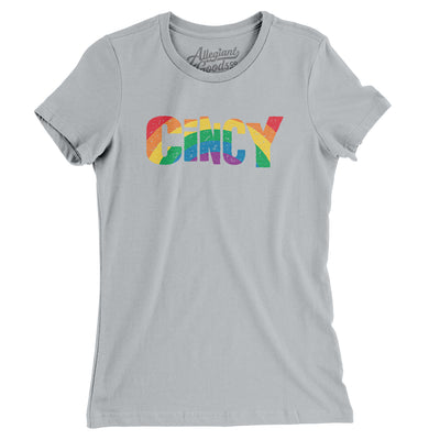 Cincinnati Ohio Pride Women's T-Shirt-Silver-Allegiant Goods Co. Vintage Sports Apparel