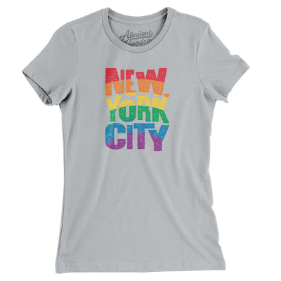 New York City Pride Women's T-Shirt-Silver-Allegiant Goods Co. Vintage Sports Apparel