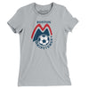 Boston Minutemen Soccer Women's T-Shirt-Silver-Allegiant Goods Co. Vintage Sports Apparel
