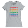 Indiana Pride Women's T-Shirt-Silver-Allegiant Goods Co. Vintage Sports Apparel